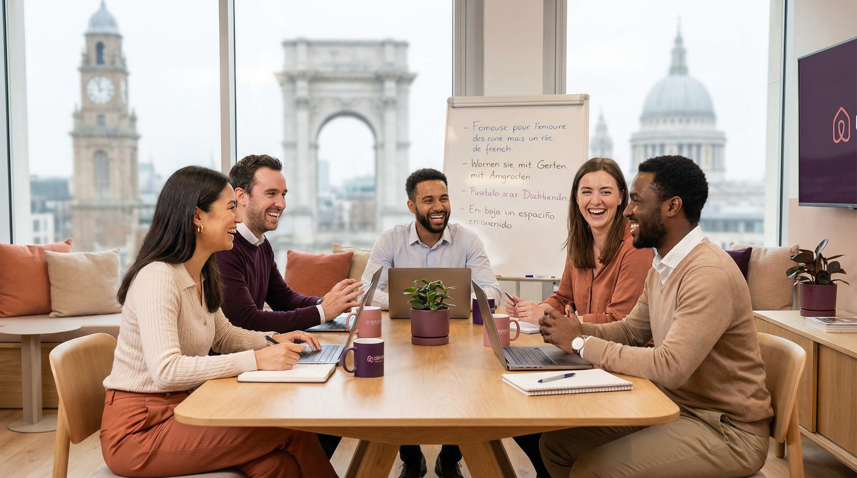 Diverse European UGC creators from different countries collaborating on multilingual content campaigns