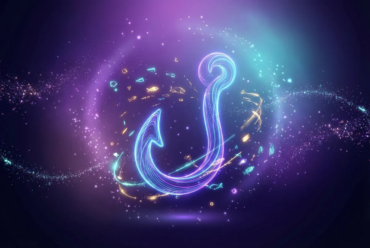 Creador de contenido diseñando hooks de marketing en pantalla con elementos visuales llamativos